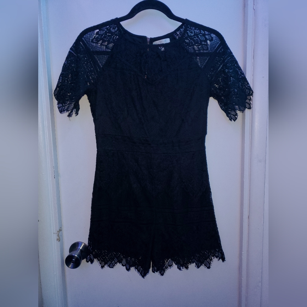 Love Fire Lace Romper